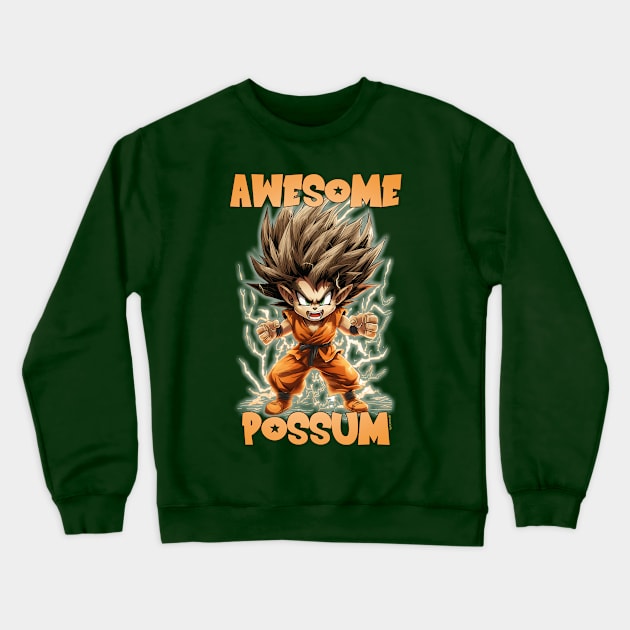 AWESOME POSSUM! DRAGONSPHERE X! Crewneck Sweatshirt by FWACATA